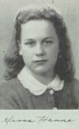 Dessa Hanne 1941 senior portrait Rock Island High School, Rock Island, Illinois