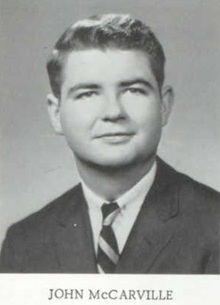 John McCarville 1963 senior portrait River Valley High School, Spring Green, Sauk, Wisconsin
