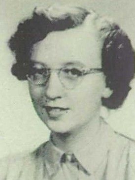 Shirley Snell 1952 yearbook portrait Crown Point High School, Crown Point, Indiana