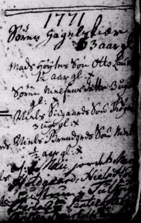 Thoger Nielsen death record - 1771 - Ikast, Hammerum, Ringkøbing, Denmark
